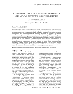 superiority of lithium bromide over lithium chloride used as flame