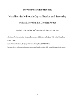 Nanoliter-Scale Protein Crystallization and