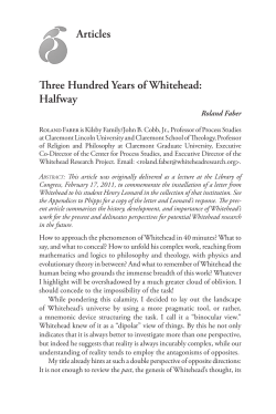 Three Hundred Years of Whitehead