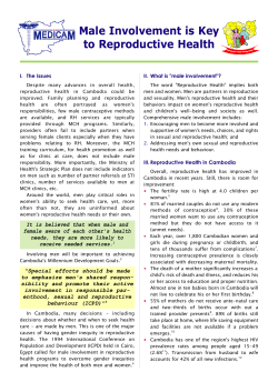 Male Involvement is Key to Reproductive Health