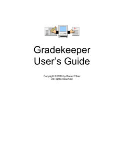Gradekeeper User`s Guide