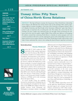 Uneasy Allies: Fifty Years of China-North Korea