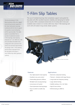 Slip Tables Brochure A4