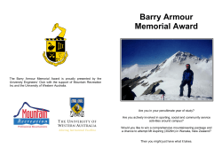 Barry Armour Memorial Award