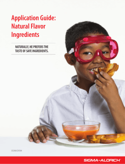 Natural Flavor Ingredients Application Guide - Sigma