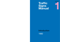 Traffic signs manual chapter 1 introduction