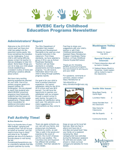 Preschool Newsletter - Muskingum Valley Educational Service Center