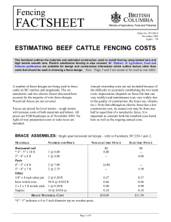 Estimating Beef Cattle Fencing Costs