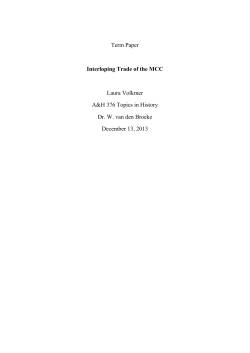 Term Paper Interloping Trade of the MCC Laura