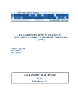 the environmental impact of civil conflict: the deforestation effect of