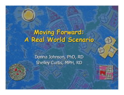 Moving Forward: A Real World Scenario