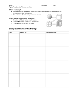Examples of Physical Weathering