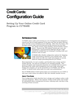 Credit Card Configuration Guide
