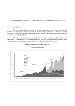 1 COUNTRY NOTE ON NATIONAL FISHERIES