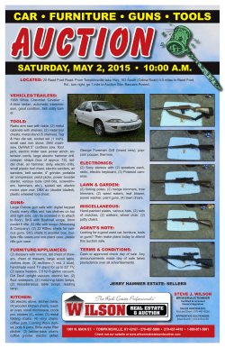 car &bull; furniture &bull; guns &bull; tools - Wilson Real Estate and Auction