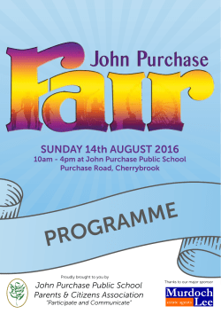 programme - John Purchase Fair