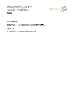 Supplement of Antarctic ice sheet fertilises the Southern Ocean