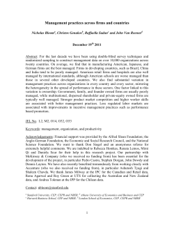 Management practices across firms and countries