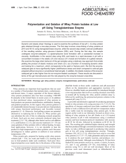 Polymerization and Gelation of Whey Protein Isolates at Low pH