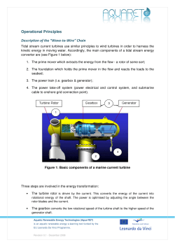 Tidal stream energy systems operational principles pdf - Aqua-RET