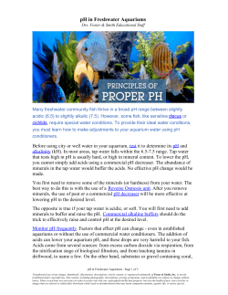 pH in Freshwater Aquariums
