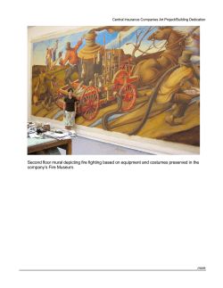 Second floor mural depicting fire fighting based