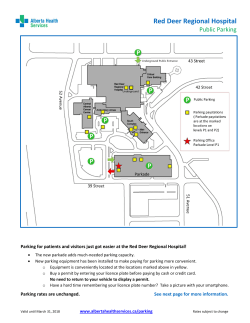 Red Deer Regional Hospital Public Parking Map