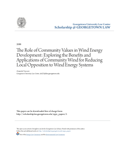 The Role of Community Values in Wind Energy Development