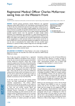 saving lives on the Western Front - Royal College of Physicians of