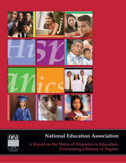 A Report on the Status of Hispanics in Education: Overcoming