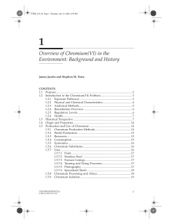 Overview of Chromium(VI) in the Environment: Background and