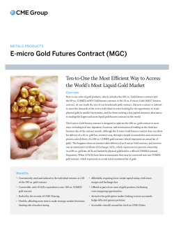 e-micro Gold Futures contract (MGc)