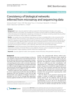 Consistency of biological networks inferred from microarray and