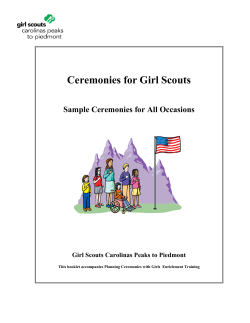 DAISY INVESTITURE - Girl Scouts Peaks to Piedmont