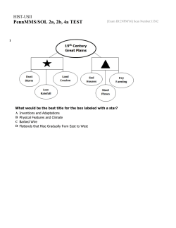 HIST-USII Exam #0 PennMMS/SOL 2a, 2b, 4a