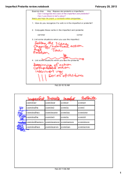 Imperfect Preterite review.notebook
