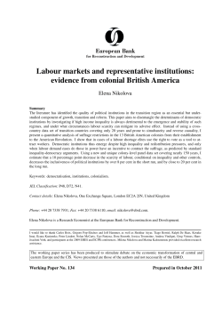 Labour markets and representative institutions: evidence