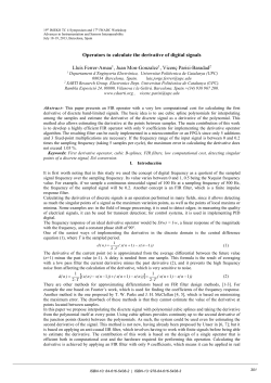 Operators to calculate the derivative of digital