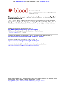 hydroxymethylation Characterization of acute myeloid leukemia