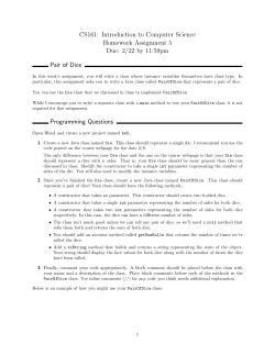 Pair of Dice - Mathematics and Computer Science