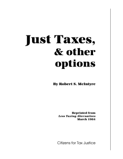 Just Taxes - Citizens for Tax Justice
