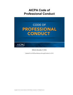 AICPA Code of Professional Conduct