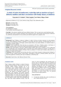 A study of waist circumference, waist