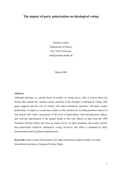The impact of party polarization on ideological voting