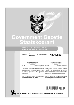 Tax Administration Laws Amendment Act 16 of 2016