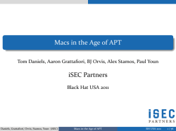 Macs in the Age of APT