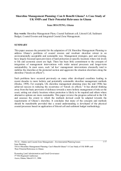 Shoreline Management Planning: Can It Benefit Ghana? A Case