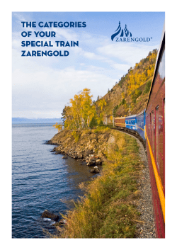 the categories of your special train zarengold