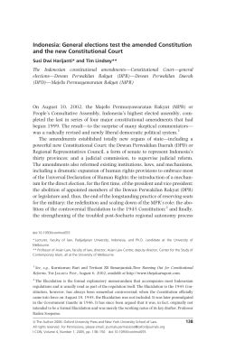 Indonesia: General elections test the amended