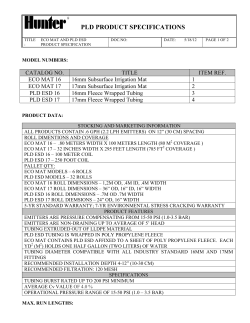 ECO-MAT AND ECO-WRAP Specifications